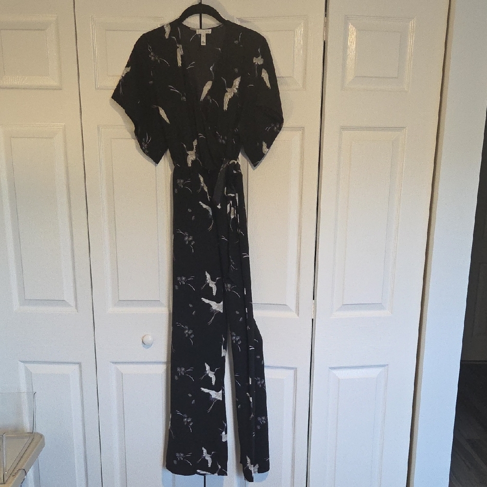 Leith Black and White Patterned Jumpsuit -XS